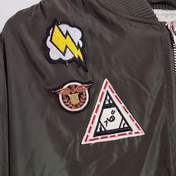 Patch work bomber jacket - Picture 2 of 8